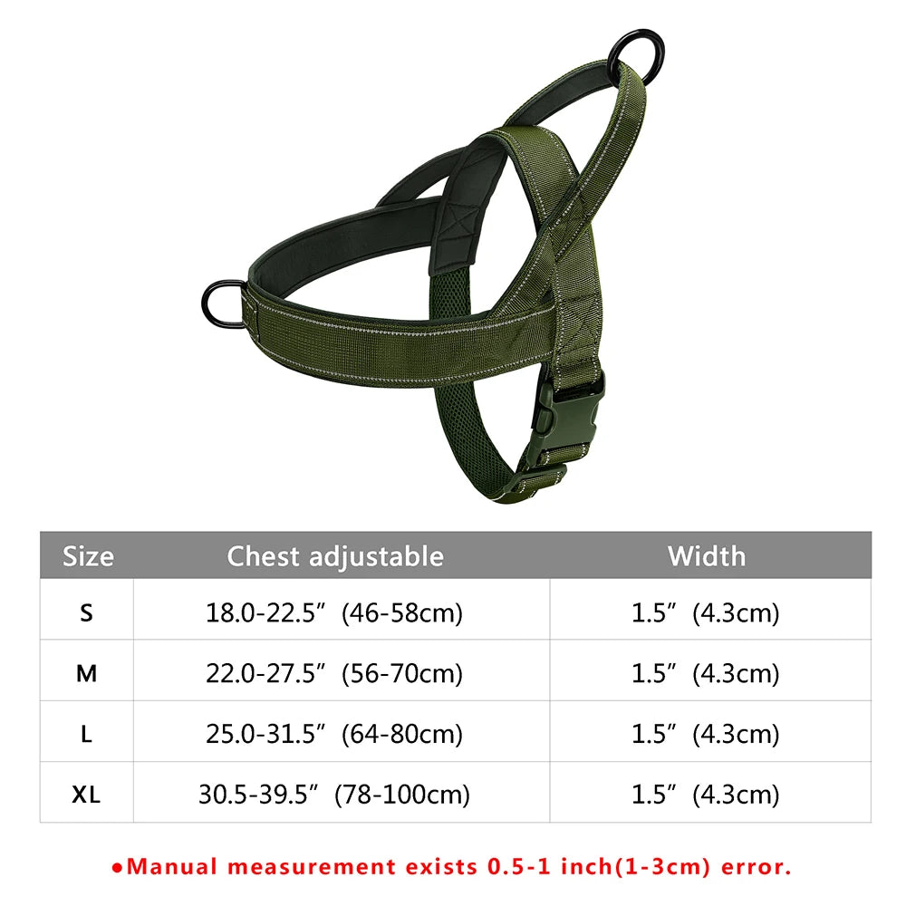 No Pull Dog Harness Soft Padded Dog Harnesses Vest Reflective Pet Training Harnesses Durable for Small Medium Large Dogs Bulldog