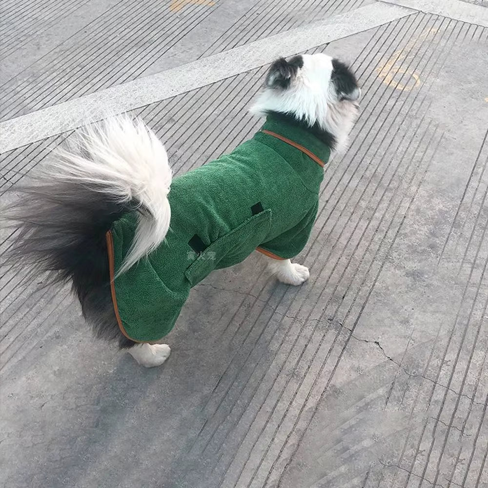Dog Towel Microfiber Dog Bathrobe Prevents Water Splashes Pet Towel Absorbent Cat Towel Pet Cleaning