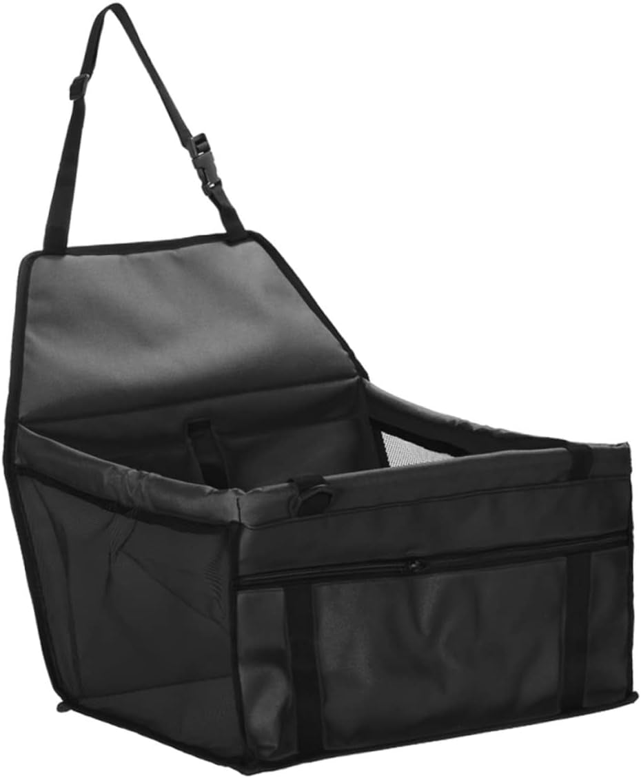 Portable Dog Car Booster Seat Pet Car Seat Carrier Travel Bag for Safe Dog Travel Mesh Design Black Color for Dogs and Pets