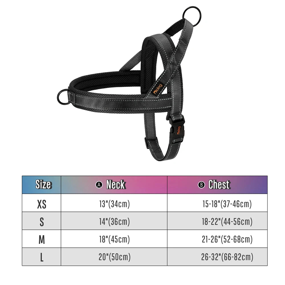 No Pull Dog Harness Soft Padded Dog Harnesses Vest Reflective Pet Training Harnesses Durable for Small Medium Large Dogs Bulldog
