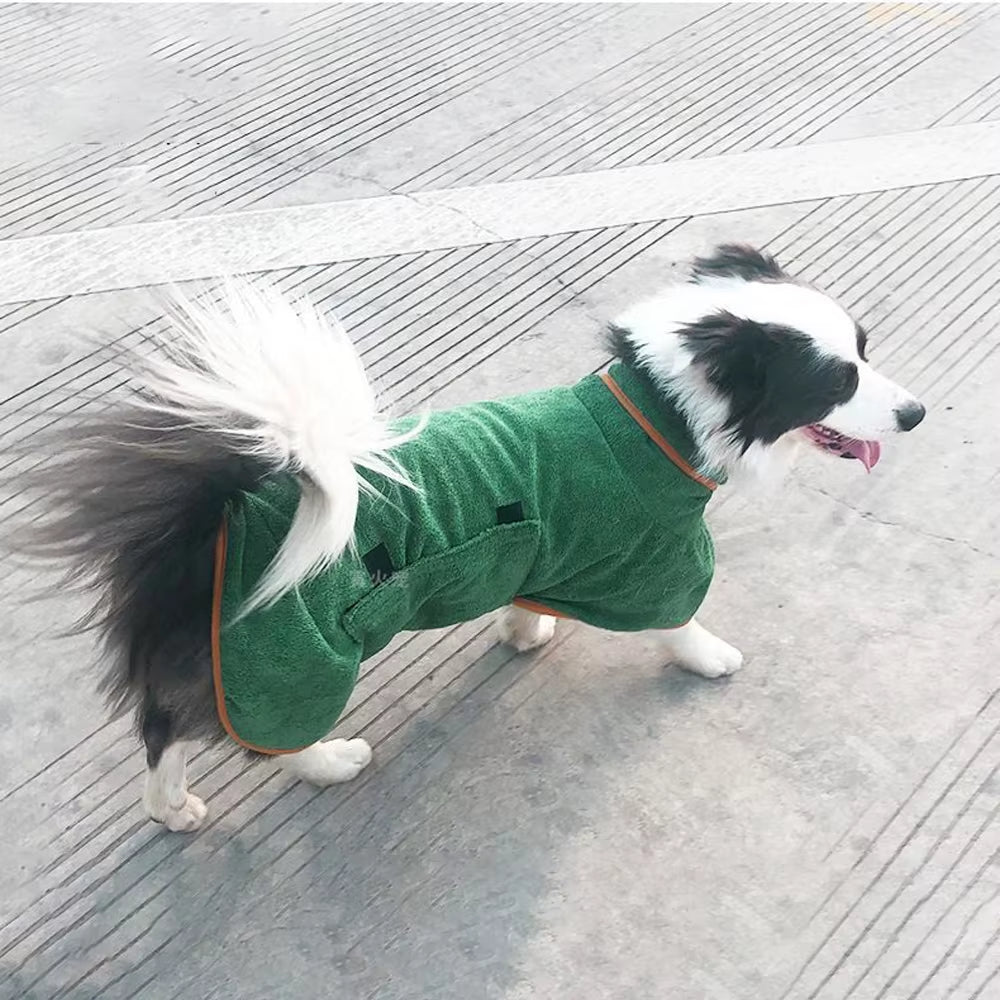 Dog Towel Microfiber Dog Bathrobe Prevents Water Splashes Pet Towel Absorbent Cat Towel Pet Cleaning
