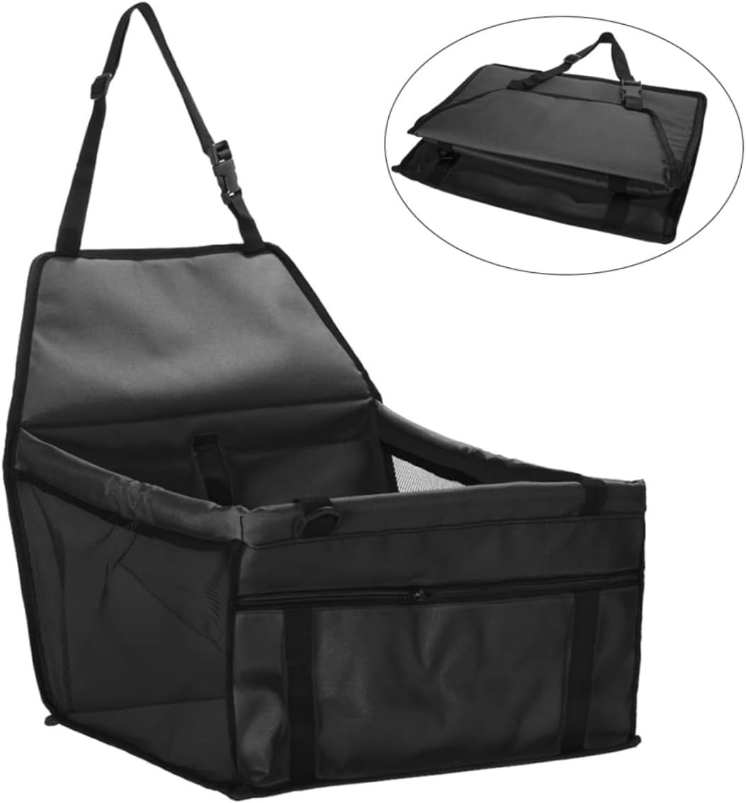 Portable Dog Car Booster Seat Pet Car Seat Carrier Travel Bag for Safe Dog Travel Mesh Design Black Color for Dogs and Pets
