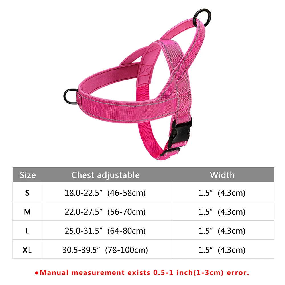 No Pull Dog Harness Soft Padded Dog Harnesses Vest Reflective Pet Training Harnesses Durable for Small Medium Large Dogs Bulldog