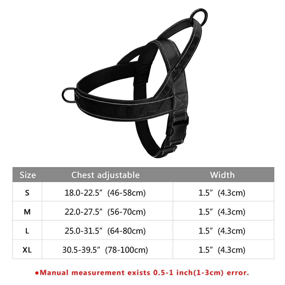 No Pull Dog Harness Soft Padded Dog Harnesses Vest Reflective Pet Training Harnesses Durable for Small Medium Large Dogs Bulldog