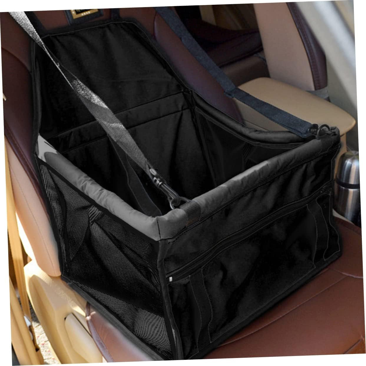 Portable Dog Car Booster Seat Pet Car Seat Carrier Travel Bag for Safe Dog Travel Mesh Design Black Color for Dogs and Pets